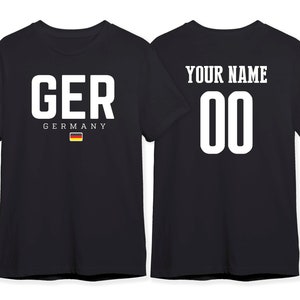 Germany Team T Shirt with Flag Letters Soccer for World Cup 2022 Add Custom Name Number and National Team