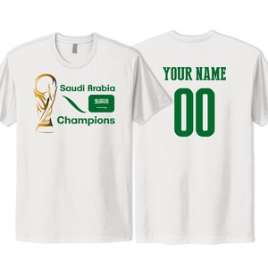 Saudi Arabia National Team T shirt Flag Logo design soccer Football Female 2023 Custom Customized Sports Name Number