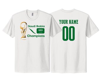 Saudi Arabia National Team T shirt Flag Logo design soccer Football Female 2023 Custom Customized Sports Name Number