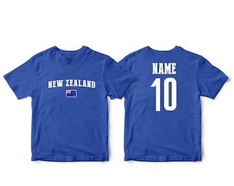 New Zealand Sports   T-shirt Fan tee  Country Pride Men's and Kids Youth  Customized Name and Number