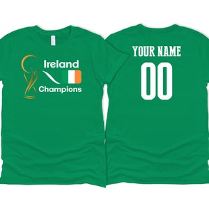 Ireland National Country Team Sport Soccer T shirt Simple Flag Logo Football Female Womens 2023 Custom Name and Number Printed in USA