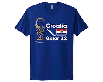 Croatia National Football Team Soccer Croatia Fan T-Shirt Add Custom Name and Number