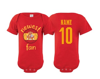Spain Bodysuit España Add your Name and Number Infant Clothing  Newest Fan Bodysuit Soccer Baby Outfit Girls Boys T shirt -Tee National Team