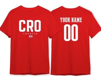 Croatia Team T Shirt with Flag Letters Soccer for World Cup 2026 Add Custom Name Number and National Team