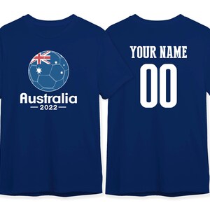 Australia Country T Shirt Flag logo Soccer Team for World Cup Add Custom Name Number national team