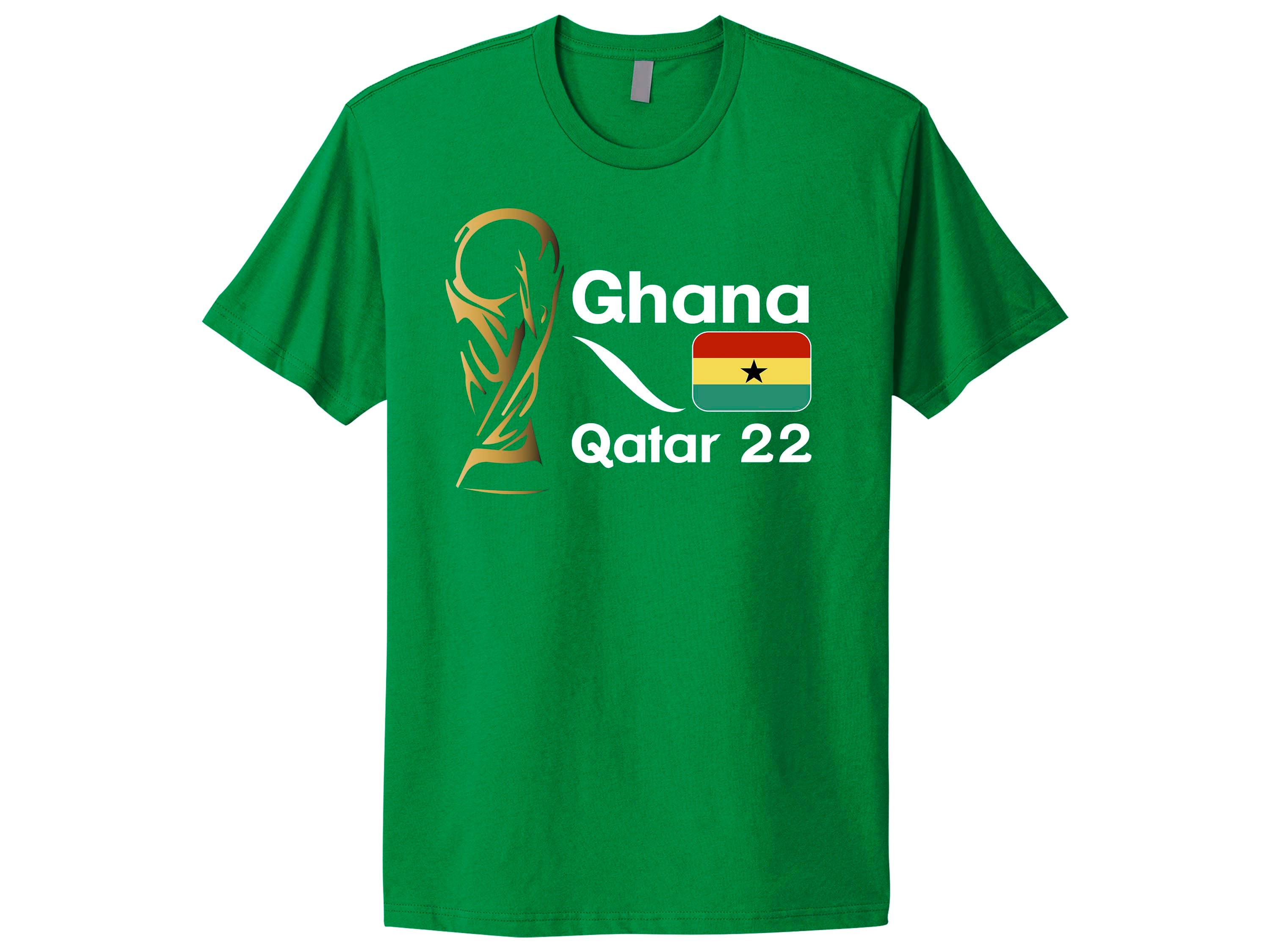 Ghana National Football Team Soccer Ghana Fan T-Shirt Add Custom Name and Number Double sided tshirt