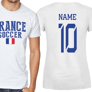 France Sports T-shirt Fan Country Pride Men&#39;s  Francia Tee  Customized Name and Number