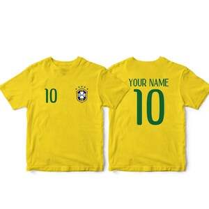 Brazil Sports  Brasil T-shirt Fan tee  Country Pride Men's and Kids Youth  Customized Name and Number