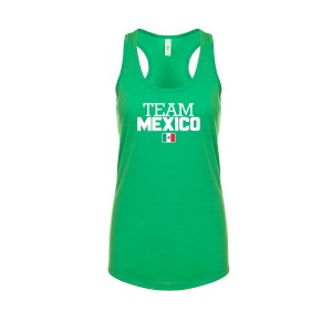 Mexico Team Tank top shirts Women Lady  100% cotton tee Any Sports  National Team Soccer Mexican