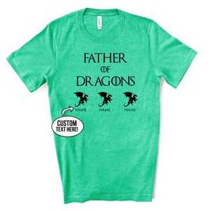 Father of dragons game of thrones dad shirt fathers day shirt fathers day gift from kids gift for dad personalized gift for dad FDV2 image 2