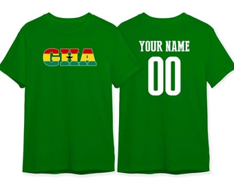 Ghana Country T Shirt Flag Letters Soccer Team World Cup Custom Name Number