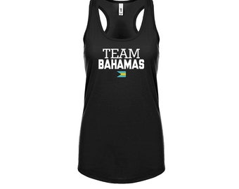 The Bahamas Team Tank top shirts Women Lady  100% cotton tee Any Sports  National Team Any Sport Soccer