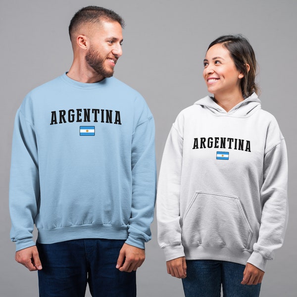 Argentina Shield Hoodie Sweatshirt - Adult & Youth Sizes - Argentina National Team Pride, Custom Hoodie Gift