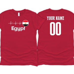 Egypt National Team T shirt Unisex for Womens Soccer Flag Logo Football  Custom Customized Sports Name Number