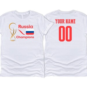 Russia National Country Team Sport Soccer T shirt Simple Flag Logo Football Female Womens 2023 Custom Name and Number Printed in USA