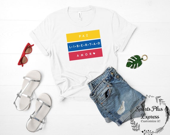 Paz Libertad Amor  Venezuela T-shirt, Venezuela Tees, Venezuela, Venezuela Fashion Men women's
