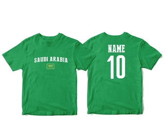 Saudi Arabia Sports T-shirt Fan tee  Country Pride Men's and Kids Youth  Customized Name and Number