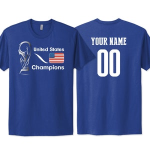 United States National Team soccer T shirt Flag design Football Female Womens 2023 Custom Customized Sports Name Number