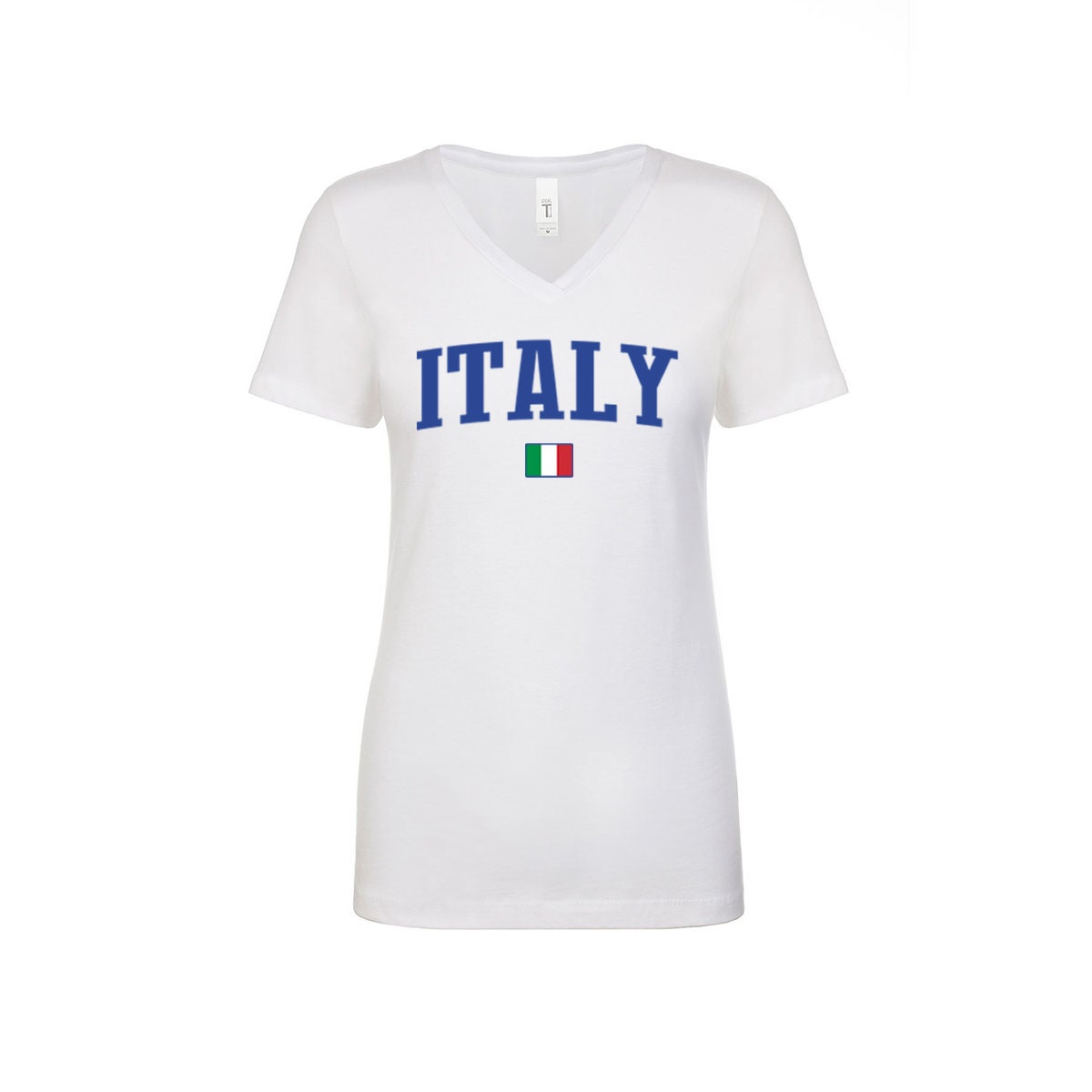 Funny Women Italia Soccer Printed Cotton T-Shirt V Neck Back Number 38 Print Top Funny Women Italia Soccer Printed Cotton T-Shirt V Neck Back Number 38 Print Top