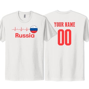 Russia T shirt Flag Logo National Team Football Female 2023 Custom Customized Sports Name Number