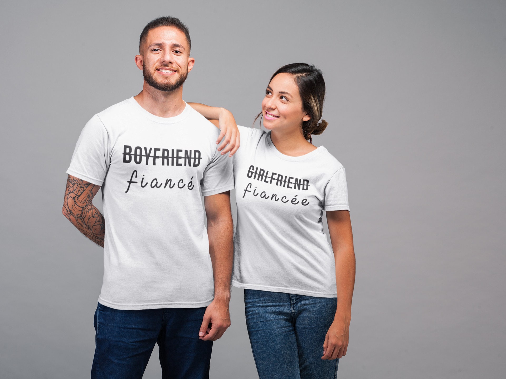 Boyfriend Girlfriend Matching T Shirt Set , Matching Couple T Shirts ...