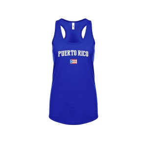 Puerto Rico Tank top shirts Women Lady  100% cotton tee Any Sports  National Team Soccer Puerto Rican Baseball