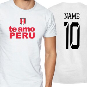 Peru Sports T-shirt Fan Country Pride Men&#39;s Te Amo Peru Peruvian Tee  Customized Name and Number