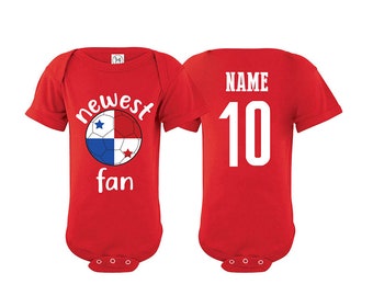 Panama Bodysuit Add your Name and Number Infant Clothing  Newest Fan Bodysuit Soccer Baby Outfit  Girls Boys T shirt - Tee National Team