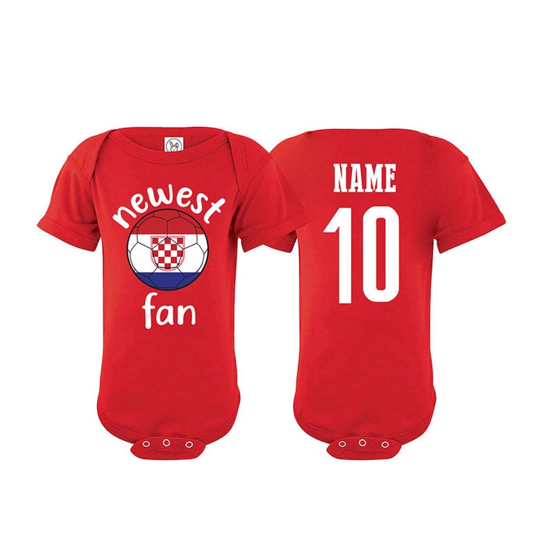 Croatia Bodysuit Add your Name and Number Infant Clothing Newest Fan Bodysuit Soccer Baby Outfit Mameluco Infant Girls Boys T shirt Tee