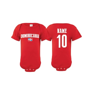Republica Dominicana Bodysuit  Add your Name and Number Infant Clothing Newest Fan Baby Outfit  Girls Boys T shirt -Tee National Team