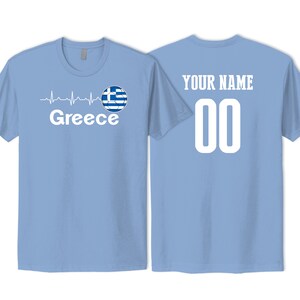 Greece T shirt Flag Logo National Team Football Female 2023 Custom Customized Sports Name Number