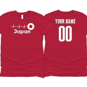 Japan National Team T shirt Unisex for Womens Soccer Flag Logo Football  Custom Customized Sports Name Number