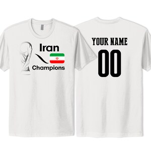 Iran National Team soccer T shirt Flag design Football Female Womens 2023 Custom Customized Sports Name Number Printed in USA