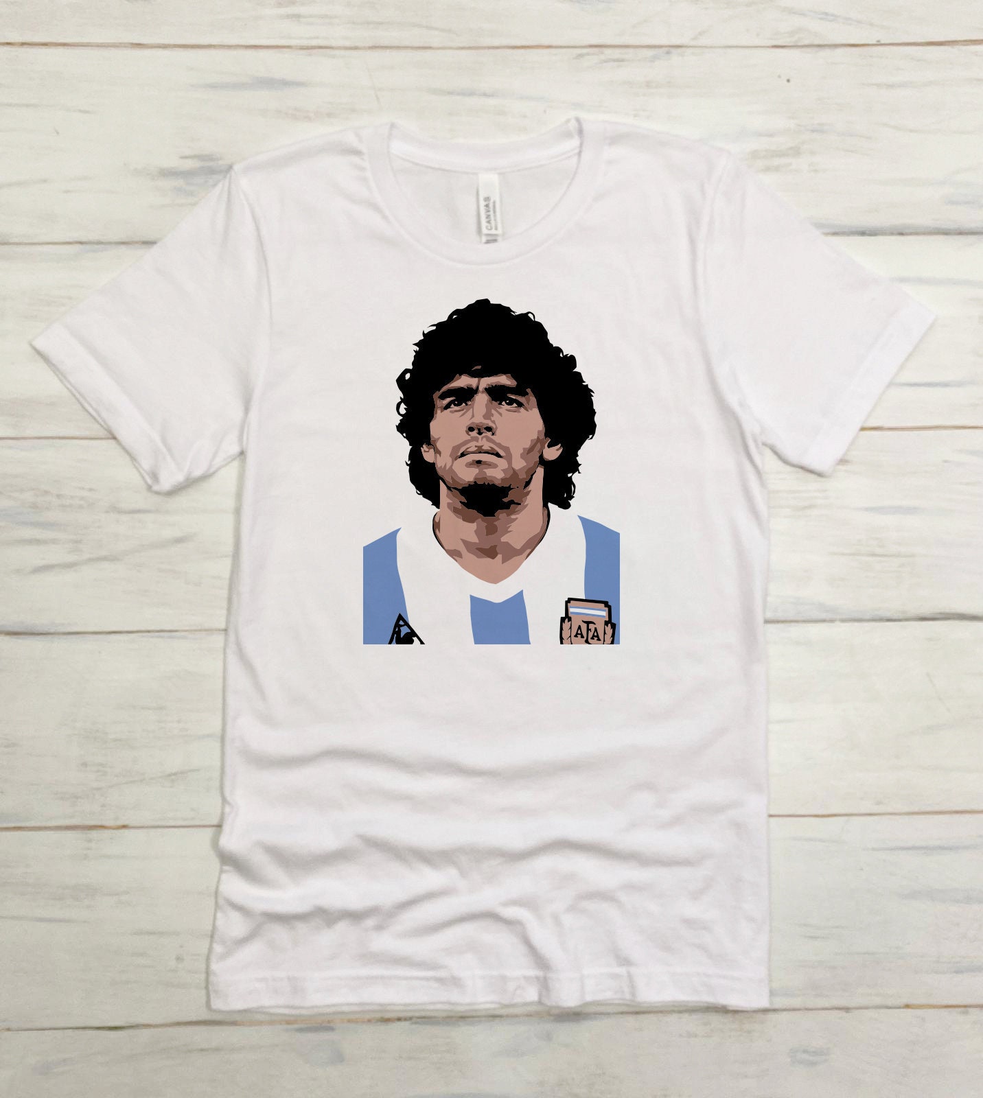 Maradona Face Shirt, Argentinian Soccer Legend Maradona