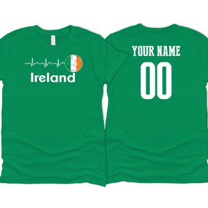 Ireland National Team T shirt Unisex for Womens Soccer Flag Logo Football  Custom Customized Sports Name Number