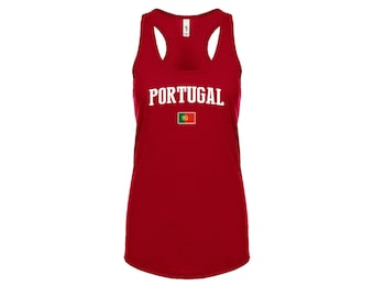 Portugal Tank top shirts Women Lady  100% cotton tee Any Sports  National Team Soccer