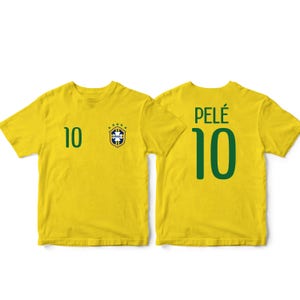 Brazil 10 Brasil Soccer  Football  Tee T-Shirt Yellow  all sizes  Adults and  Kids Sizes