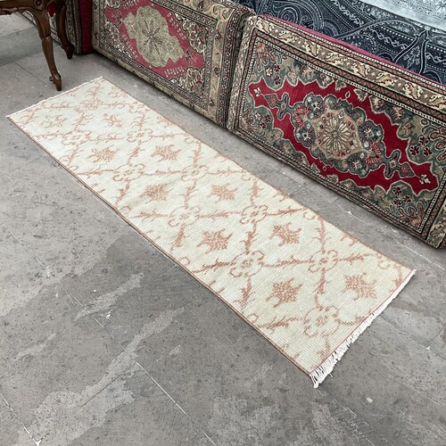 2x6 Beige Vintage Rug, Versatile home decor accessories, shops Area Rug, Turkish Rugs, Wool Decorative Rug, FREE SHIPPING