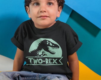 T-Rex Birthday T-shirt - Boys Birthday Shirt - Kids Party Top - 2nd Birthday T-Shirt