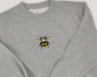 Embroidered Bee Sweatshirt ,Nature Shirt , Casual Sweatshirt