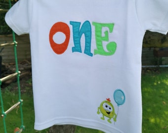 Embroidered Boys 1st Birthday T-shirt/ birthday outfit/Party Shirt /Cake Smash