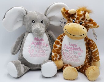 Personalised Soft Toys , Keepsake Toy , New Baby Gifts , Embroidered Toys , First Baby Soft Toy