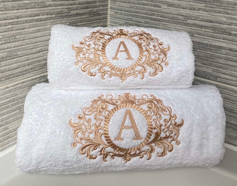 Personalised Towel Set Monogrammed Bath Towels Luxury Etsy