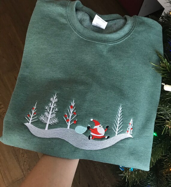 embroidered christmas sweatshirts