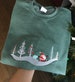 Embroidered Christmas Jumper , Christmas Sweatshirt , Green Jumper , 