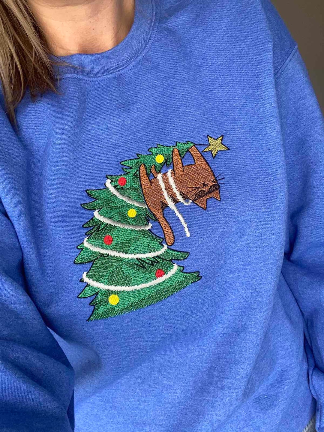 Embroidered Christmas Jumper , Christmas Sweatshirt , Christmas Jumper