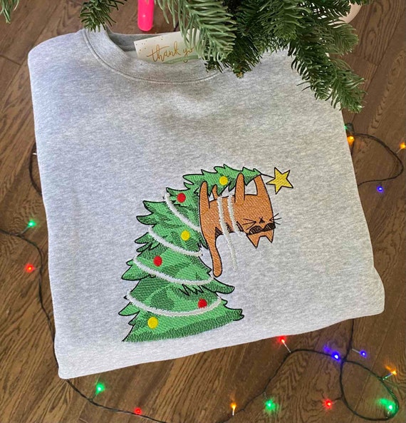 Embroidered Christmas Jumper Christmas Sweatshirt Christmas