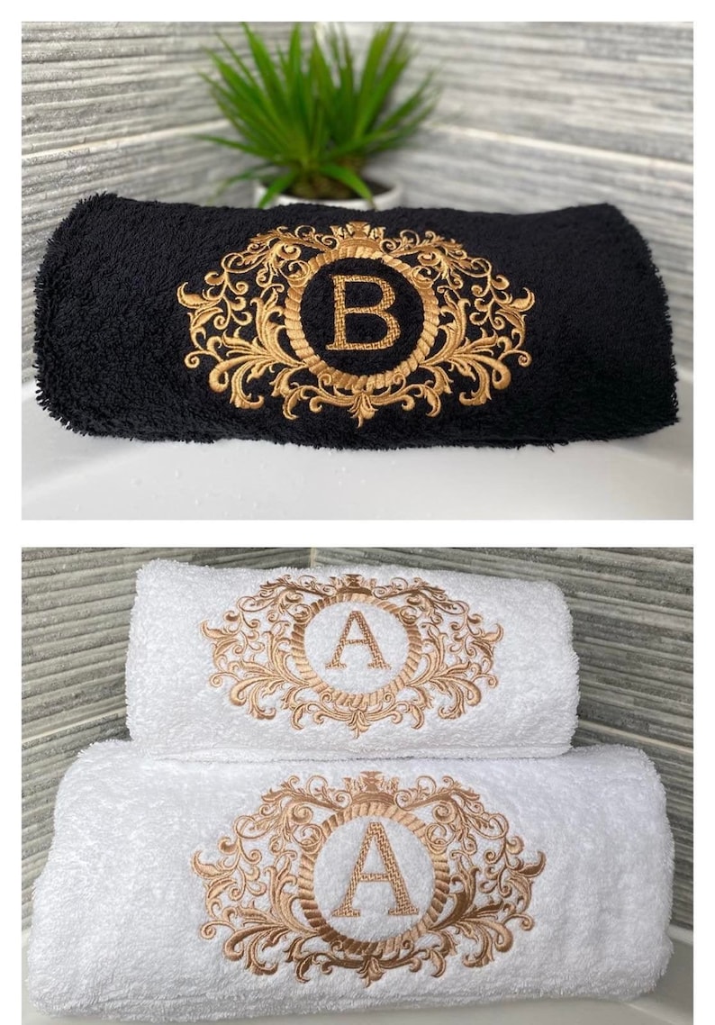 Personalised Towel Set Monogrammed Bath Towels Luxury Etsy UK