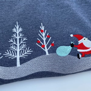 Embroidered Christmas Jumper , Christmas Sweatshirt , Green Jumper , image 4