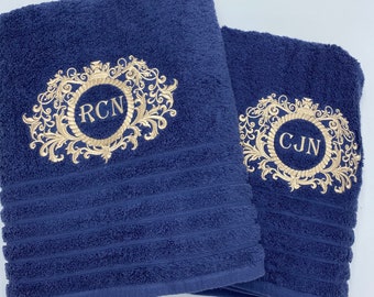 Personalised Towel Set , Monogrammed Bath Towels , Luxury Towels ,Many Colours - EXPLORE NOW